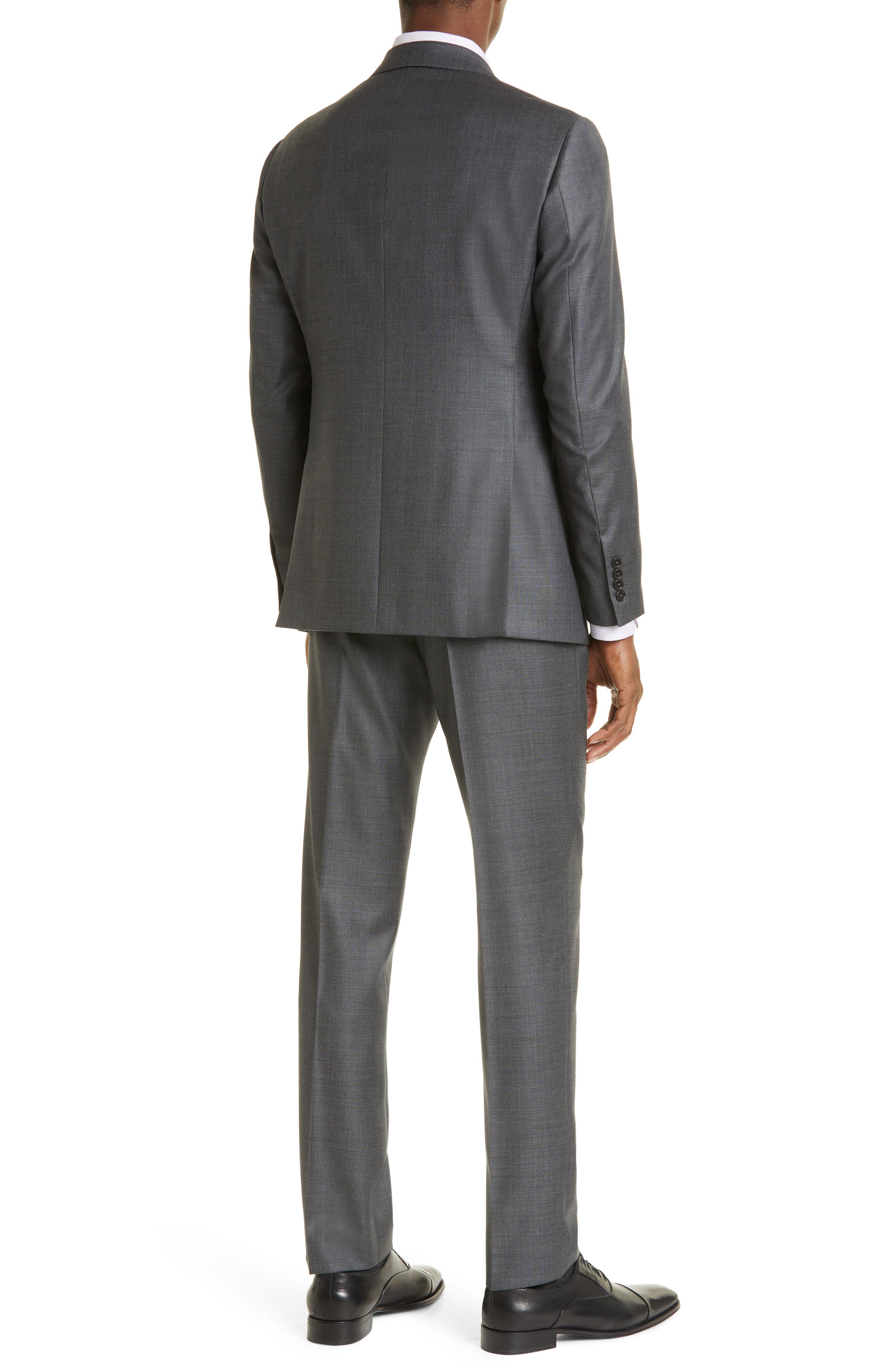 Emporio Armani G-Line Grey Mélange Wool Suit | Nordstrom