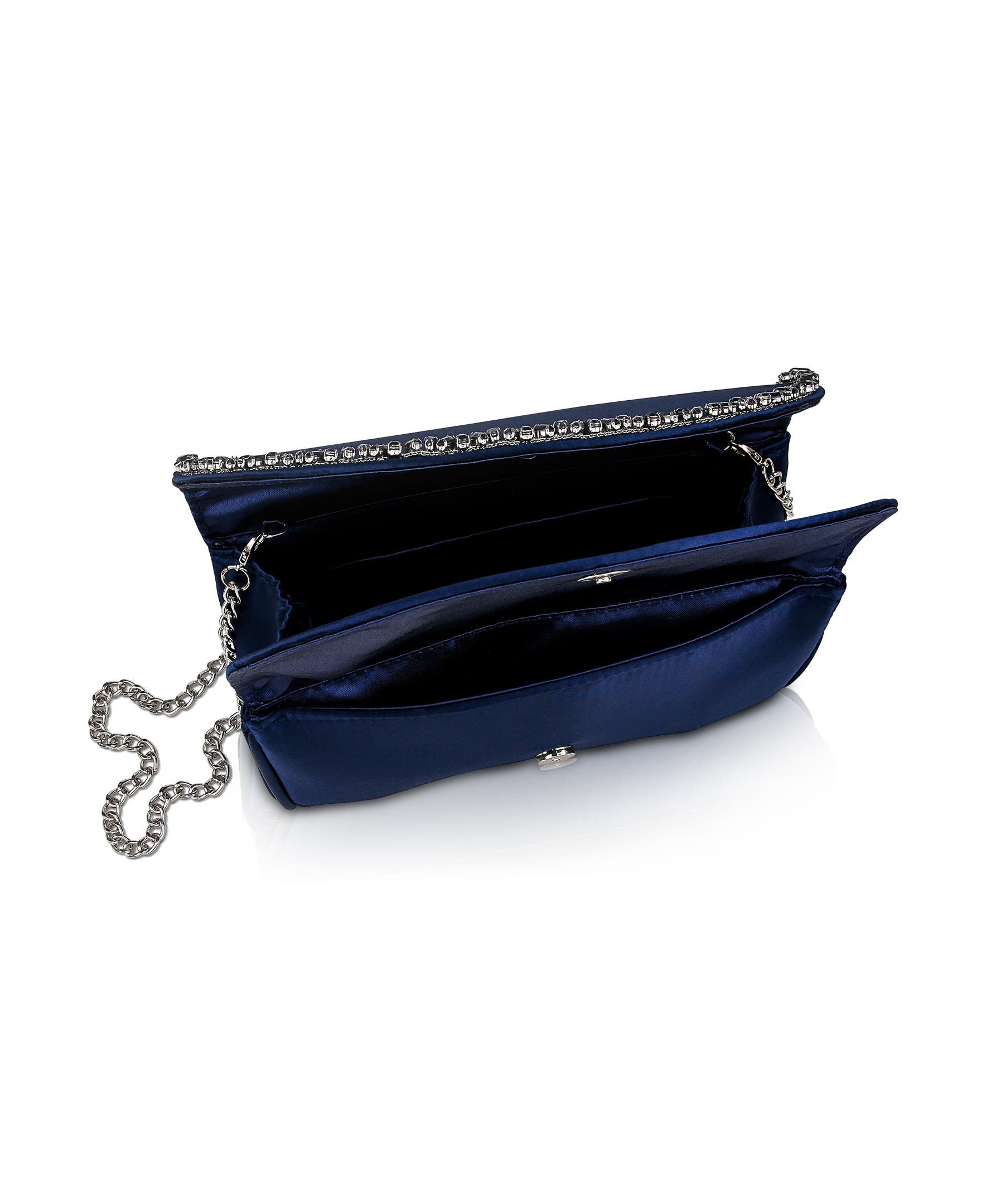 Talia Double Flap Clutch, Alternate, color, Navy