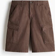 H&M Loose Fit Cotton Cargo Shorts