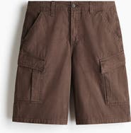 H&M Loose Fit Cotton Cargo Shorts