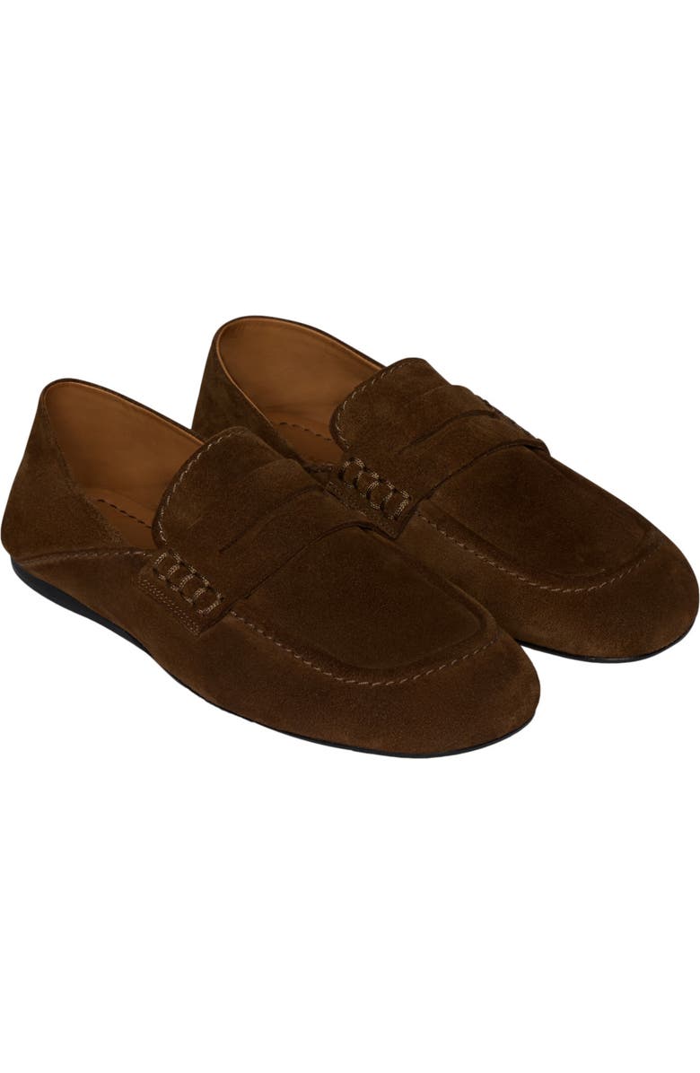 SANDRO Suede loafers, Alternate, color, Brown