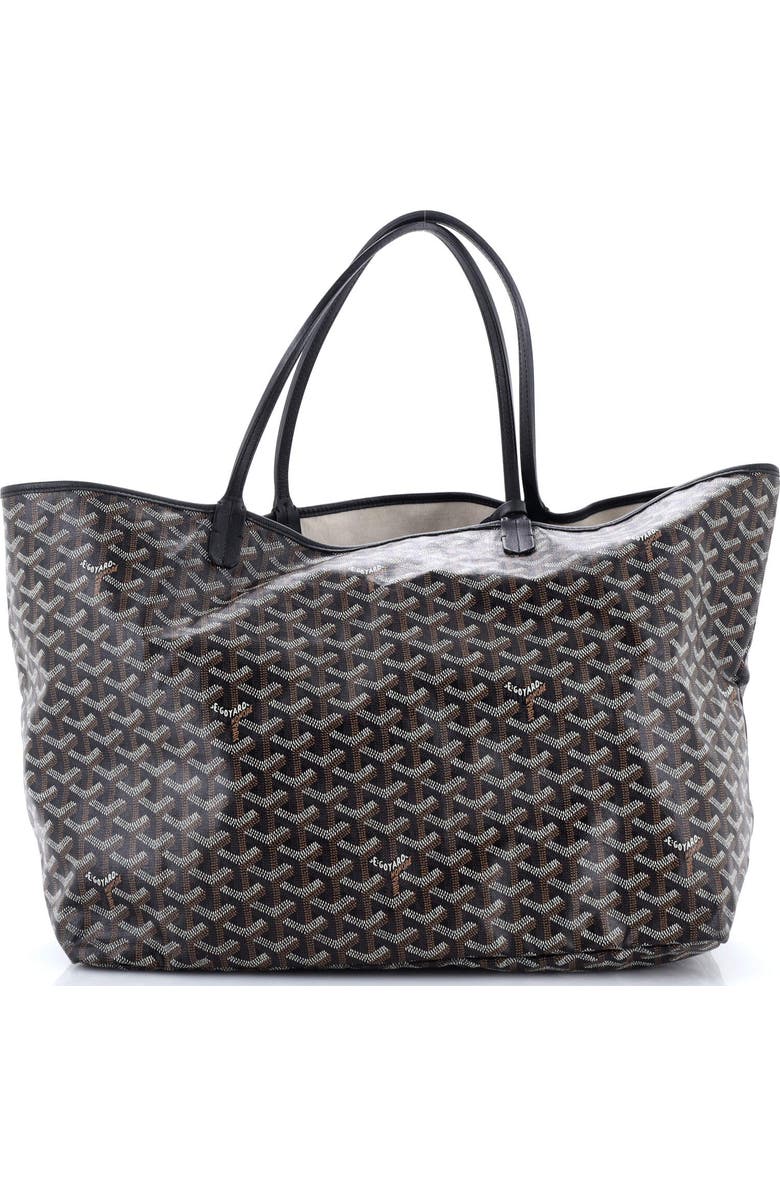 Pre-Owned Goyard Saint Louis Tote Coated Canvas GM, Alternate, color, Black