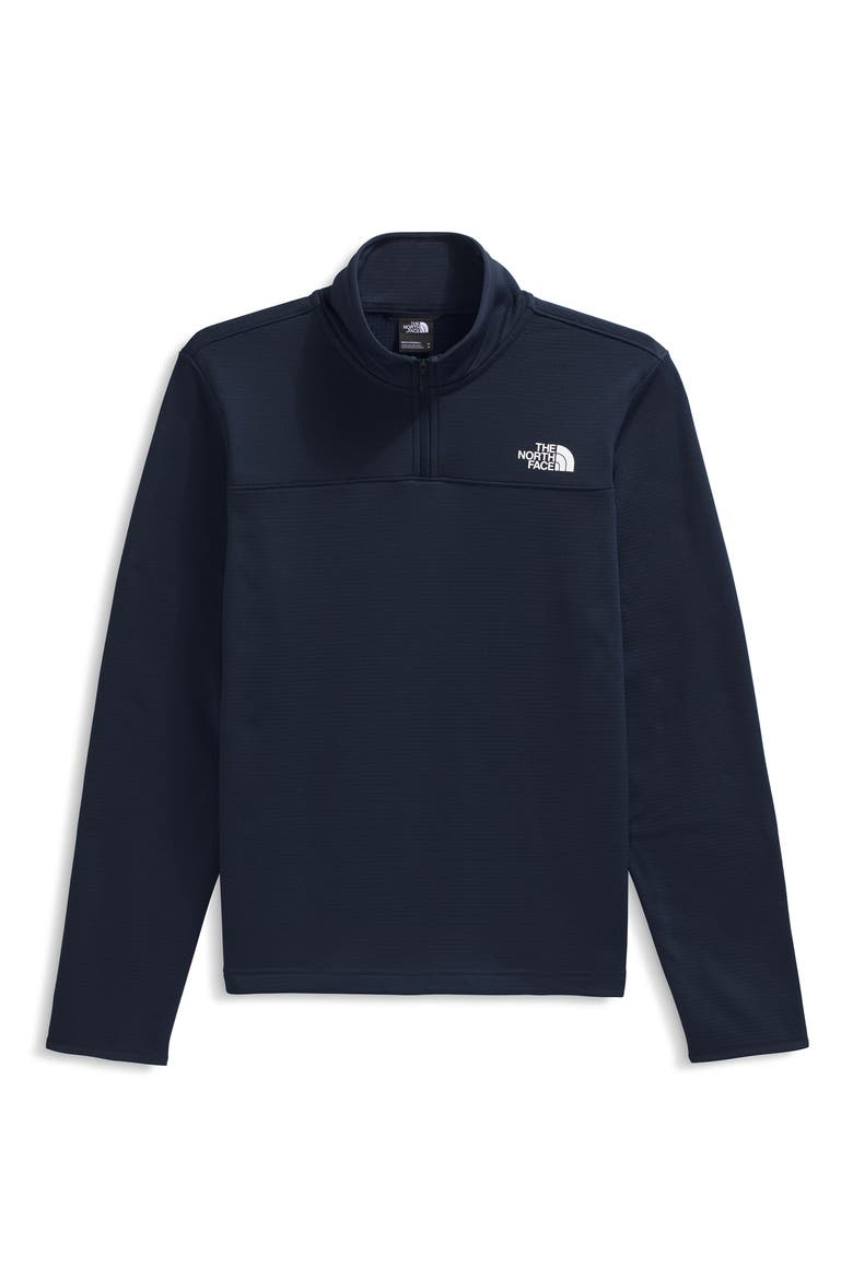 Cedar Trail Grid Fleece Quarter Zip Pullover, Alternate, color, SUMMIT NAVY