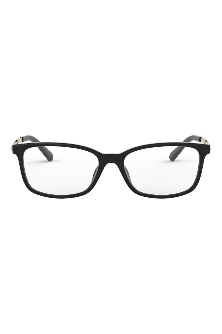 54mm Rectangular Optical Glasses, Main, color, BLACK