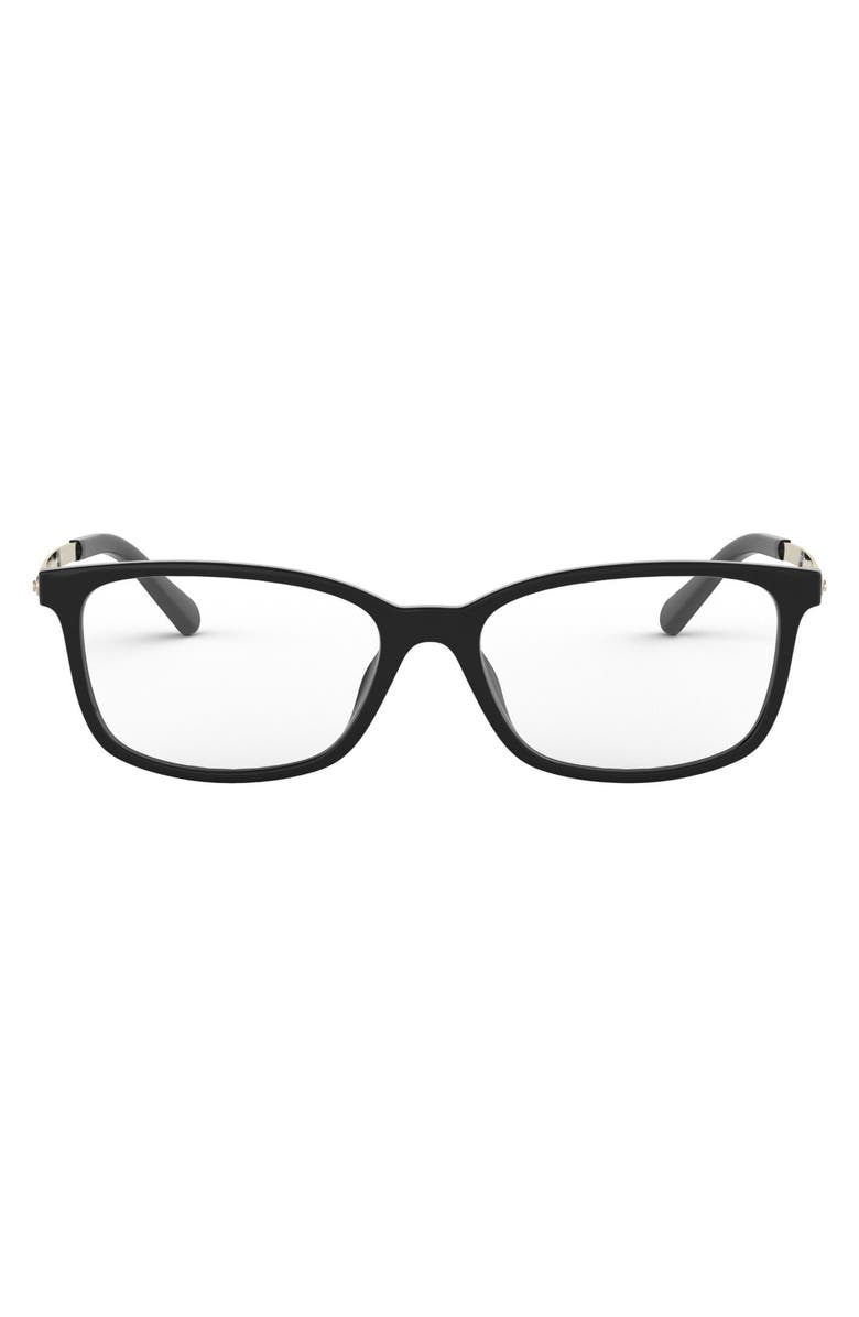 Michael Kors 54mm Rectangular Optical Glasses, Main, color,