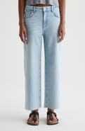 AG Saige Raw Hem Ankle Wide Leg Jeans