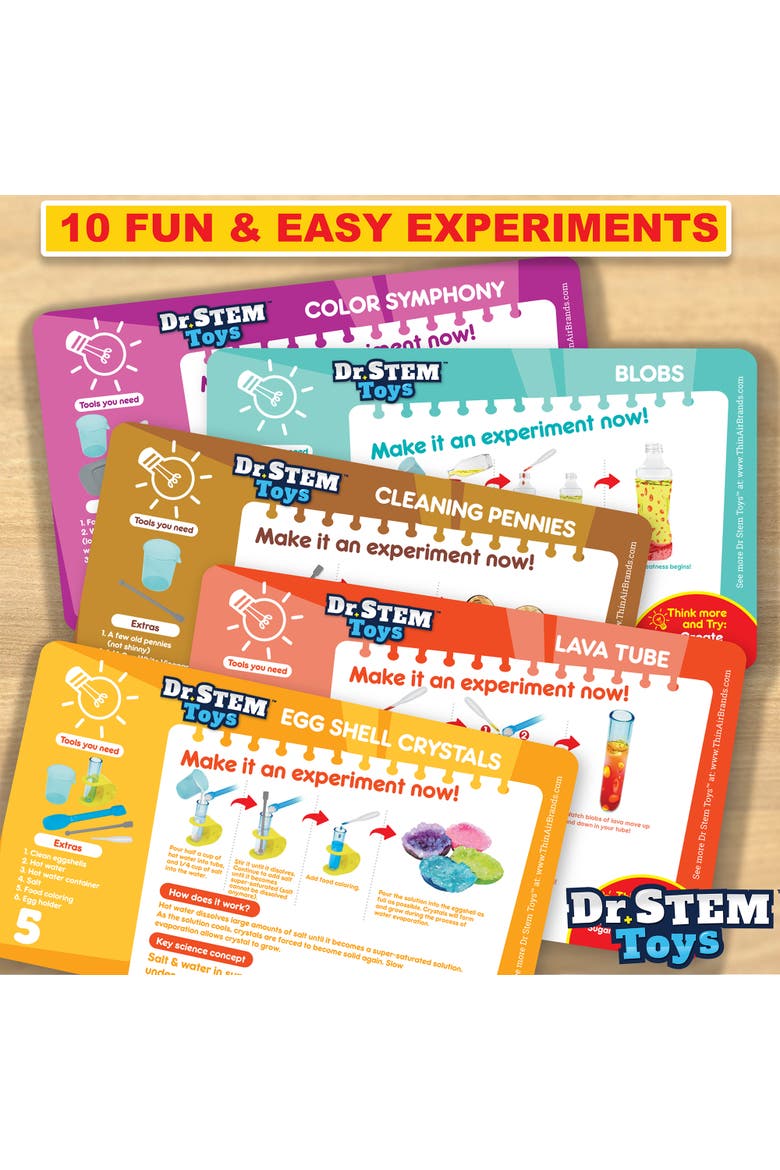 Dr. STEM Chemistry Bucket Kit, 10 Experiments, Alternate, color, Multicolored