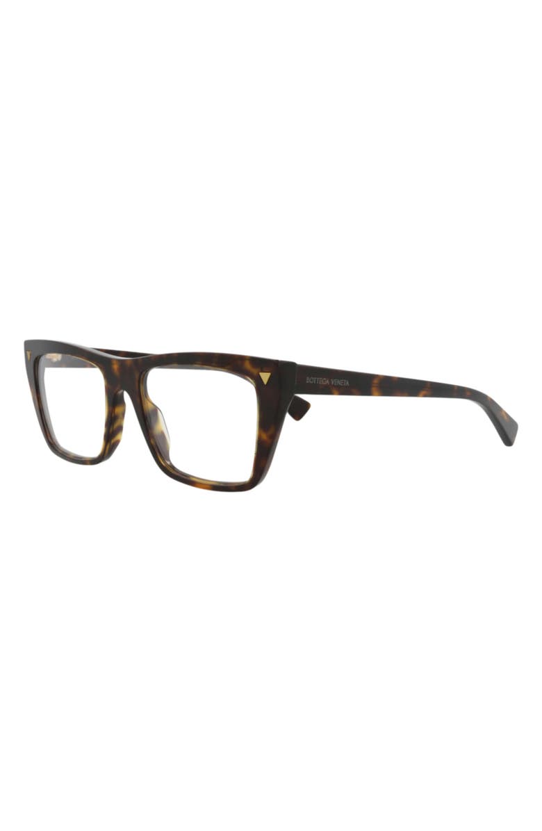 Bottega Veneta Optical Glasses, Alternate, color, Havana Havana Transparent