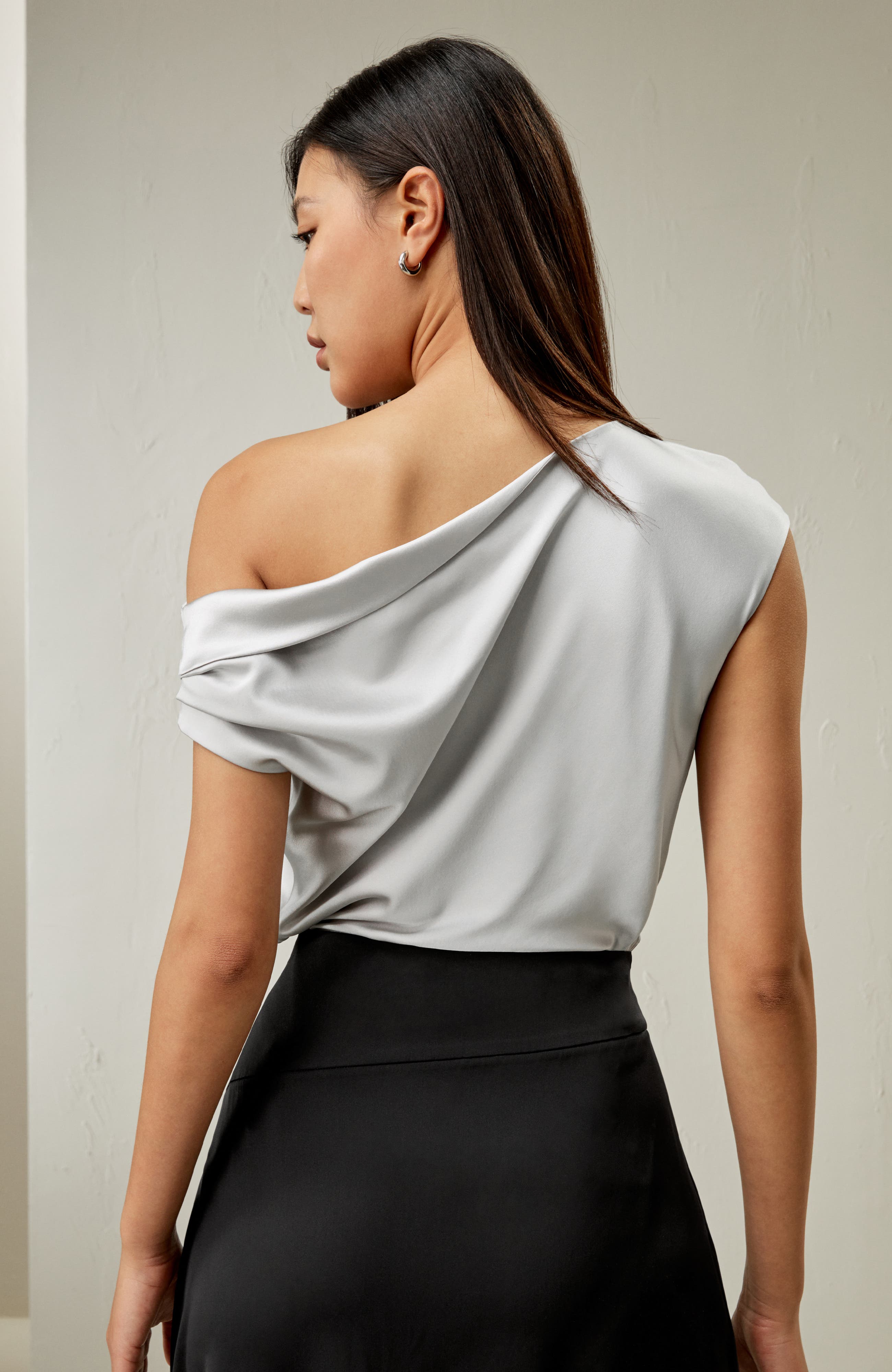 Boat Neck Silk Top - image 2