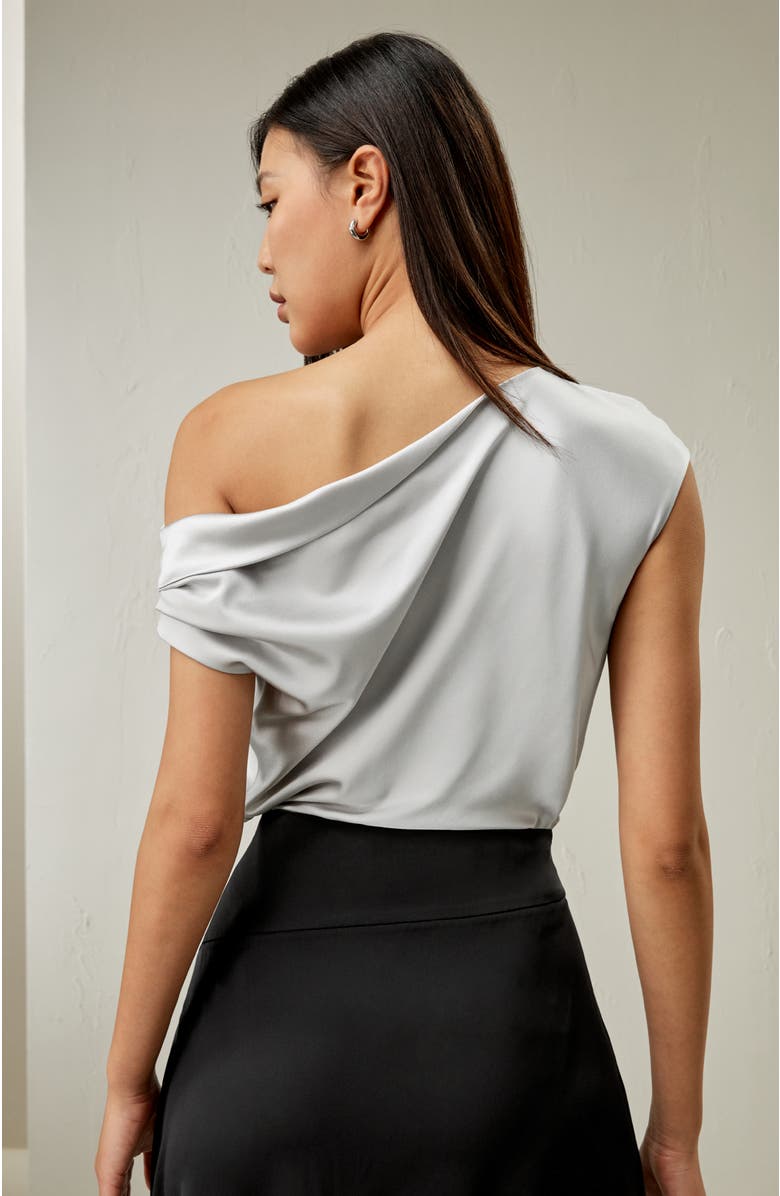 Lilysilk Boat Neck Silk Top, Alternate, color, Silvergray