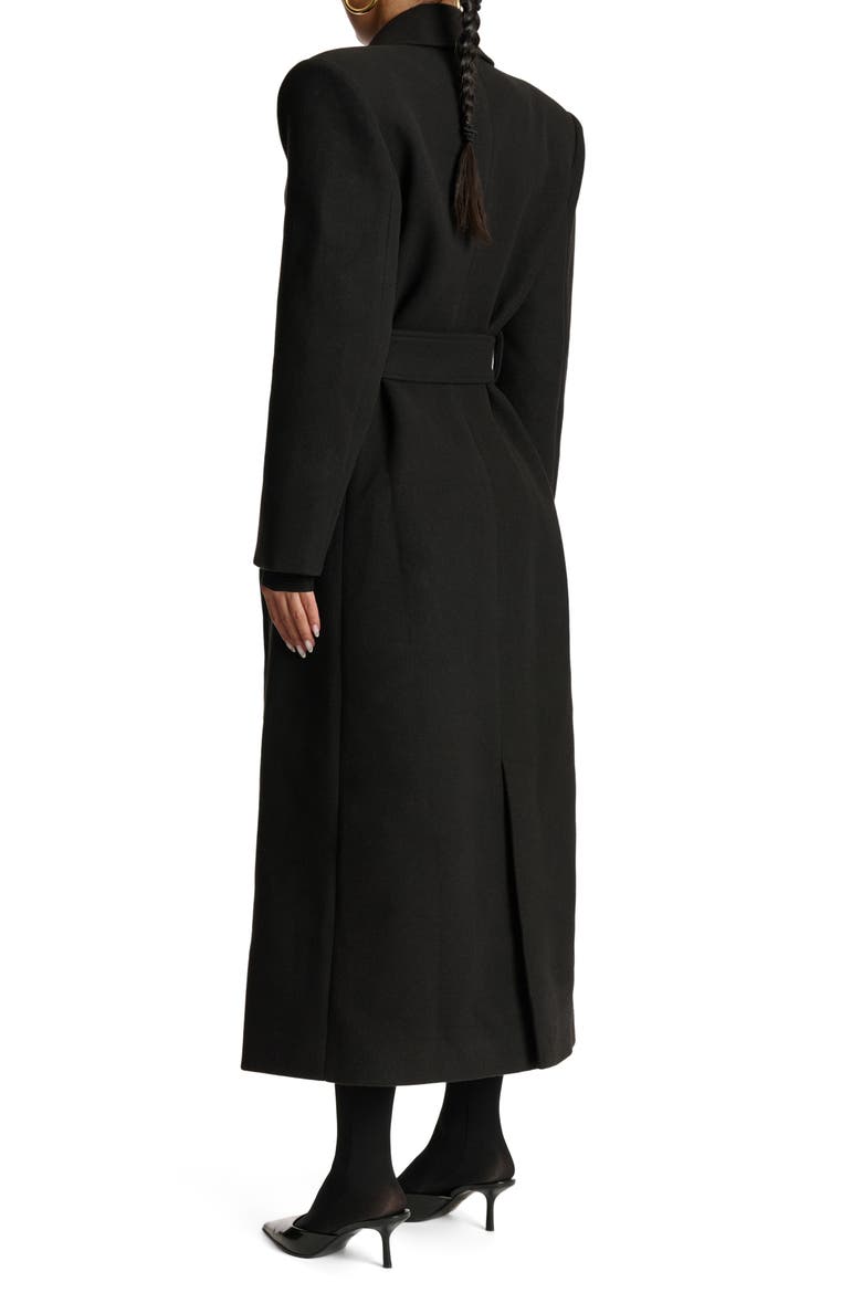 Power Oversized Coat, Alternate, color, BLACK