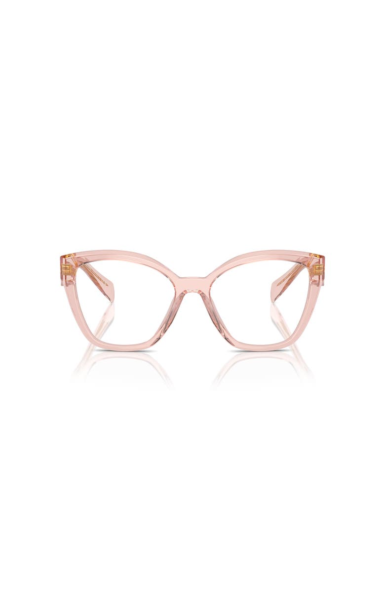 Prada 52mm Irregular optical glasses, Alternate, color, Pink