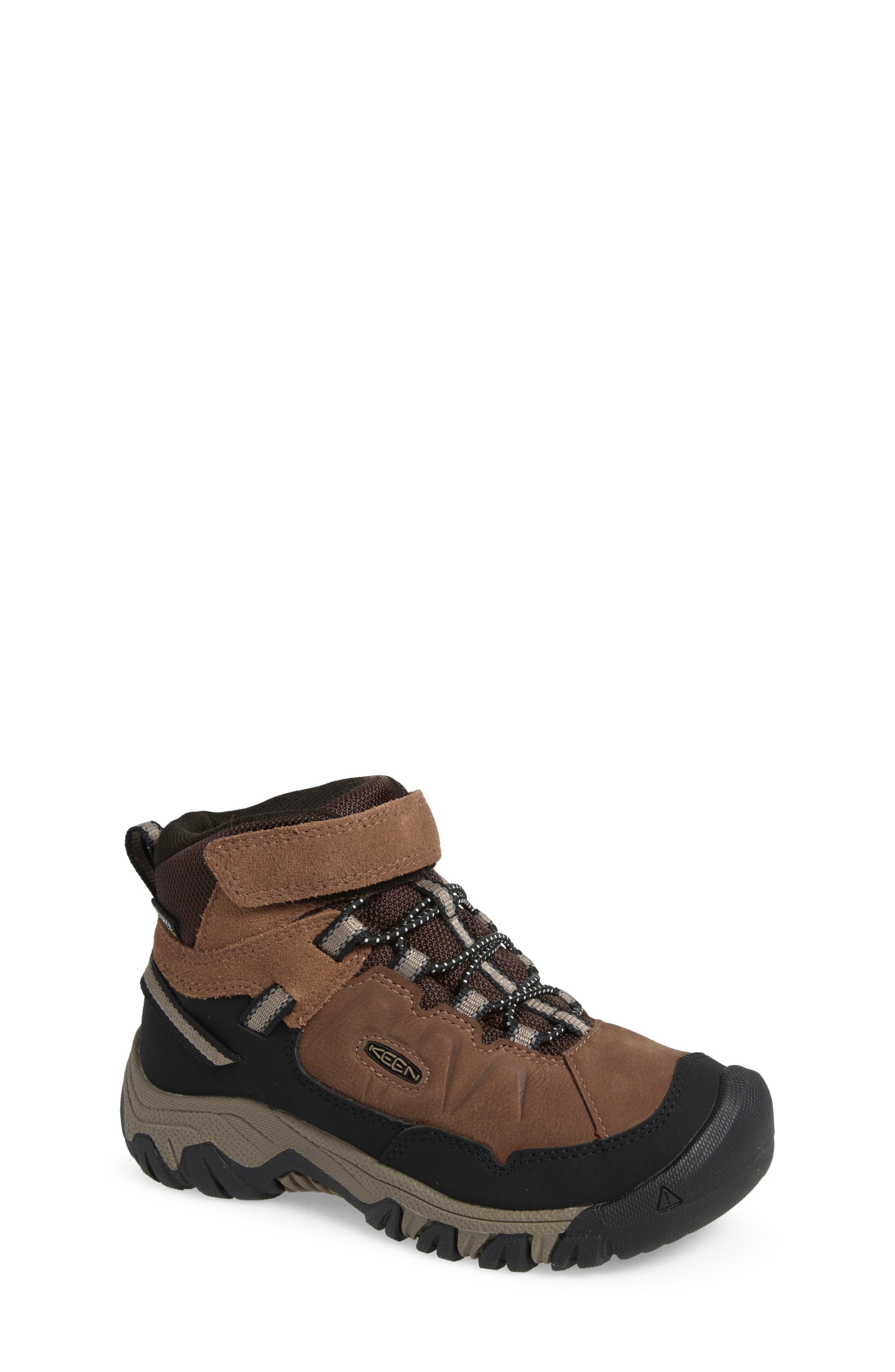 Kids' Targhee IV Mid Waterproof Hiking Shoe, Main, color, BISON/BRINDLE