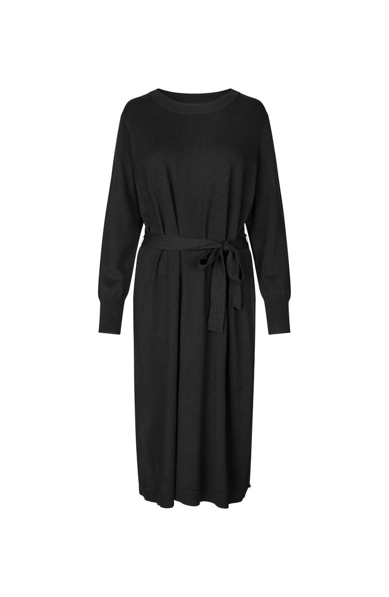 Masai Copenhagen MaNisuta Long Sleeve Belted Waist Dress, Alternate, color, Black
