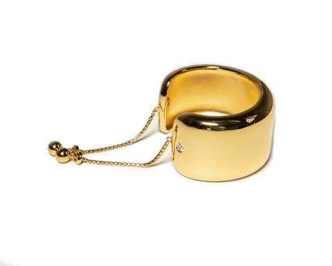 Modern Big Cuff with Moissanite stone