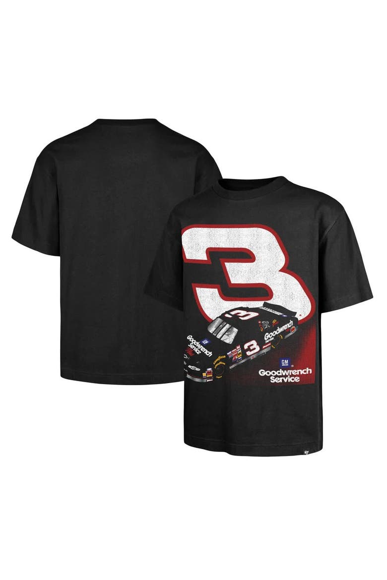 Men's '47 Black Richard Childress Racing #3 Race Day Foundation Heavyweight T-Shirt, Alternate, color, Black