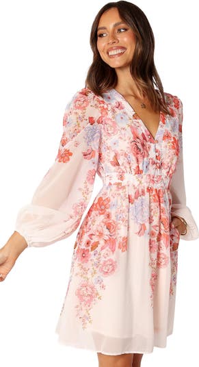 Hattie Floral Print Long Sleeve Dress