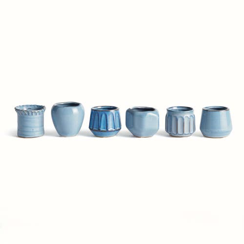 Napa Home & Garden Dezie Mini Pots Set Of 6 In Blue