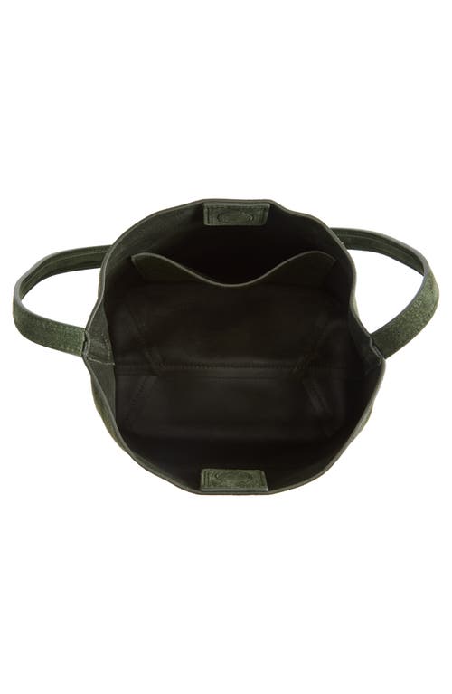 Mansur Gavriel Small Everyday Cabas Suede Hobo Bag In Green