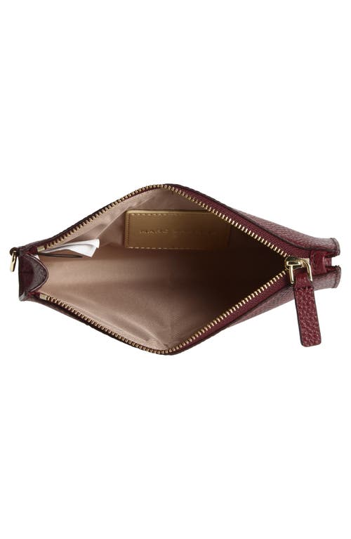 Marc Jacobs The Pouch Grain Leather Wristlet In Red