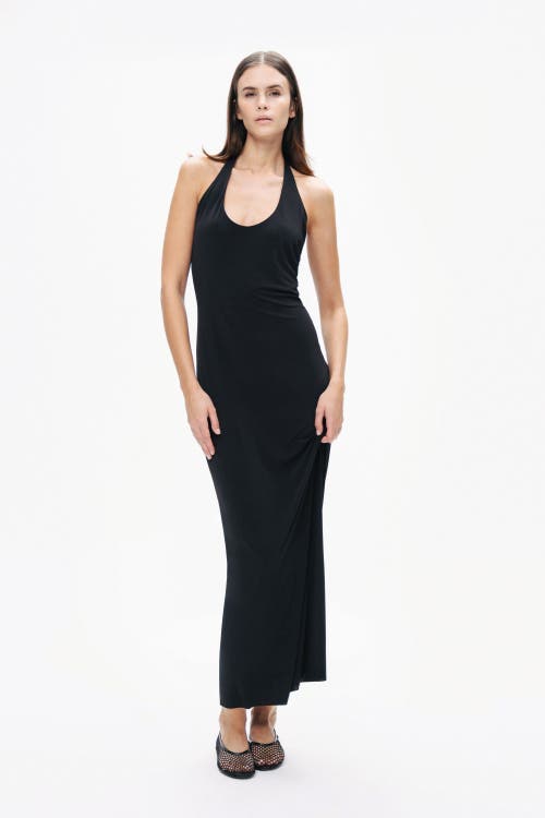 Nocturne Maxi Dress With Back Accessory In Black