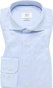 1863 by Eterna Stripe Non-Iron Cotton Twill Dress Shirt