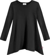 CITY THREADS Baby Girls Long Sleeve 100% Cotton Soft Jersey Shark Bite Tunic