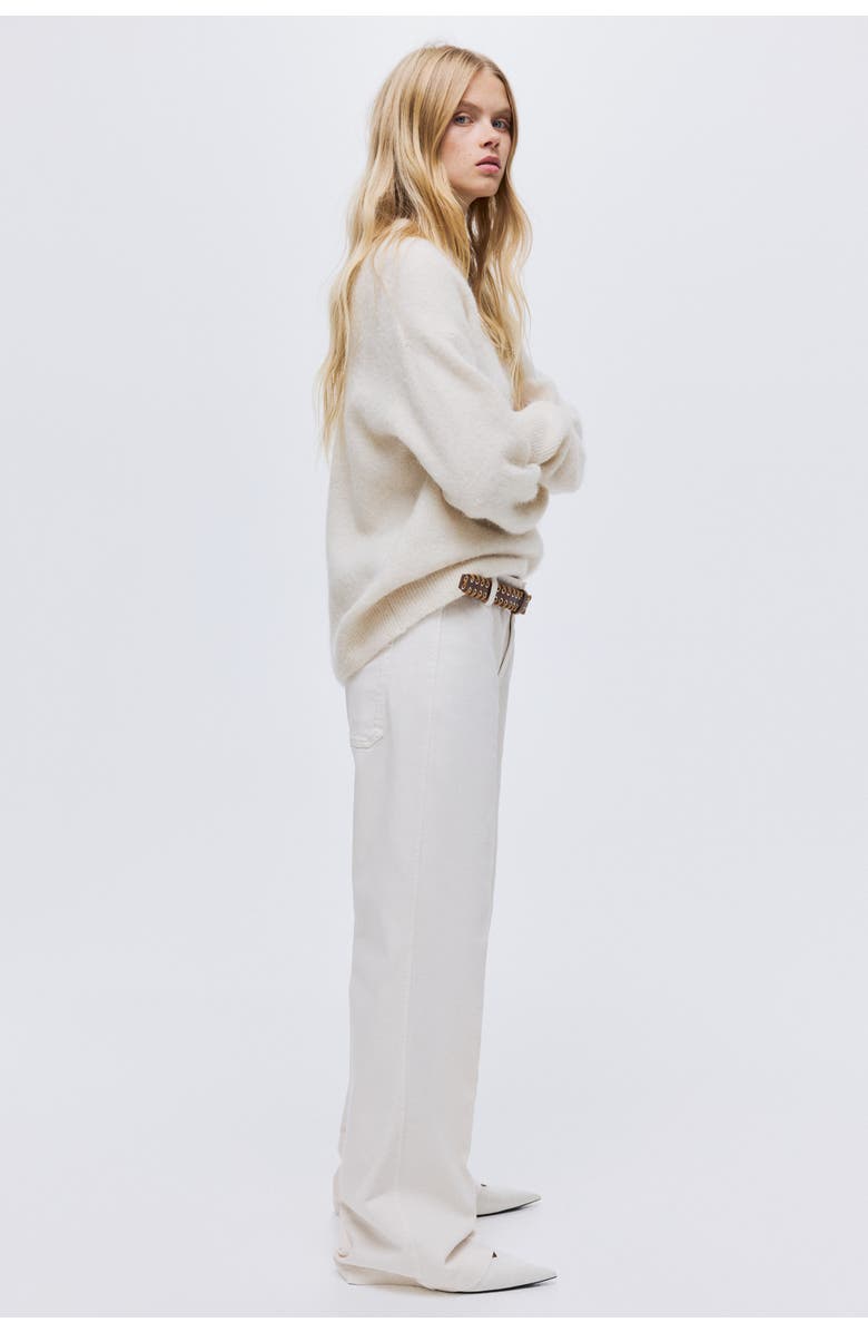 H&M Flared High Jeans, Alternate, color, White