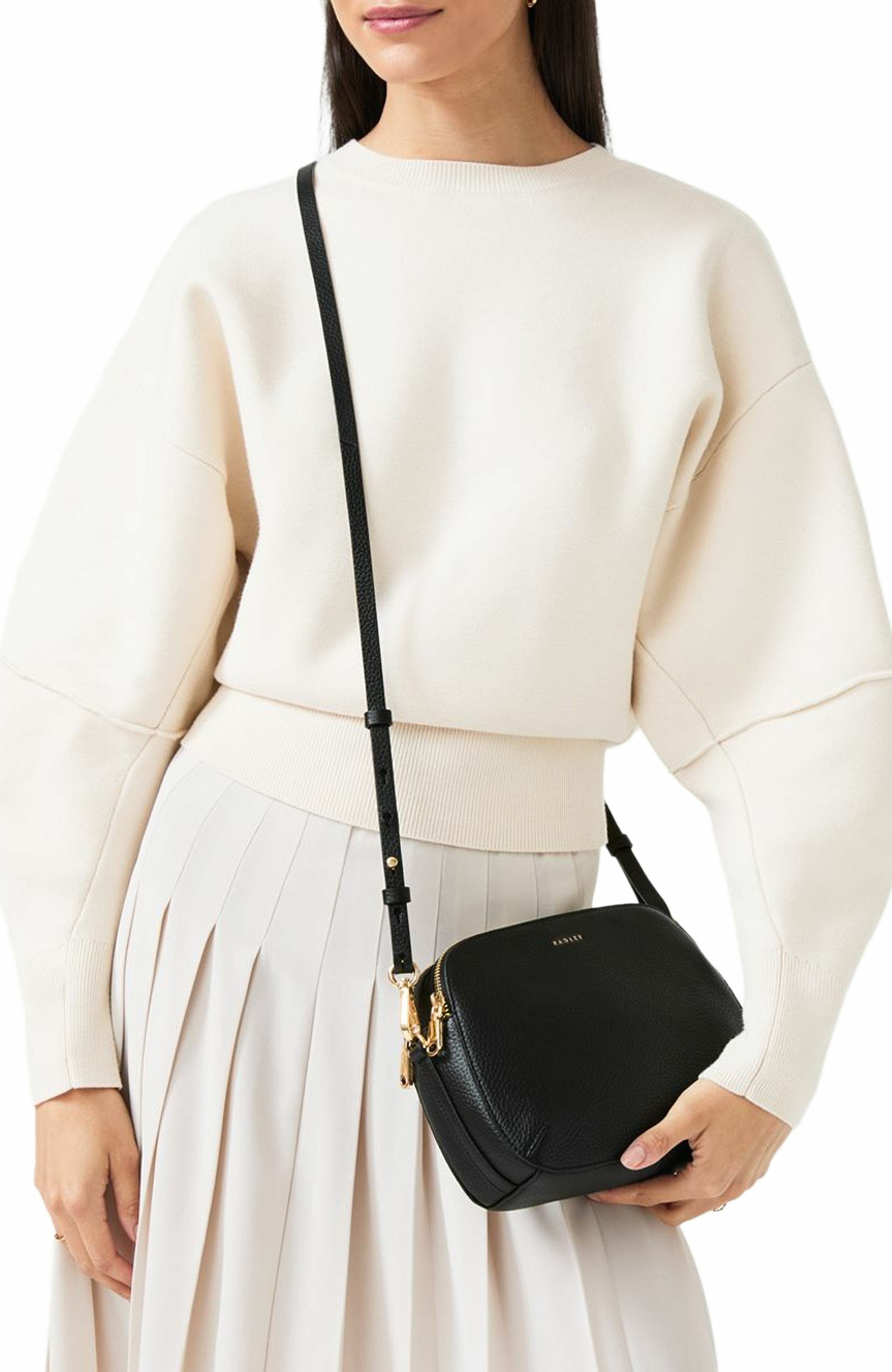 Radley Dukes Place Medium Ziptop Crossbody Bag, Alternate, color, Black