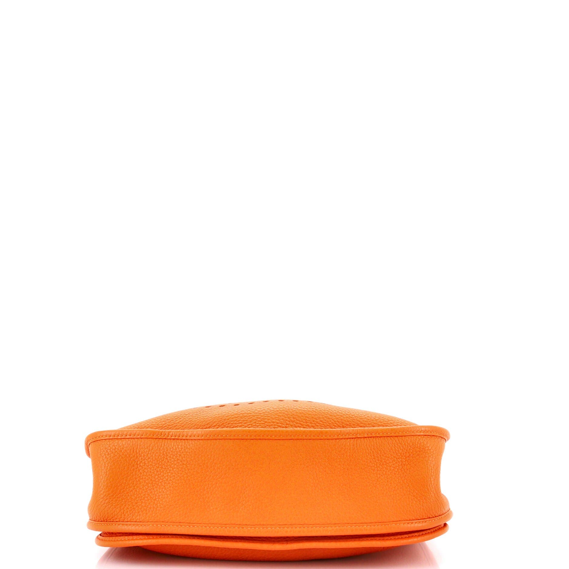 Pre-Owned Hermes Evelyne Bag Gen III Clemence GM, Alternate, color, Orange H