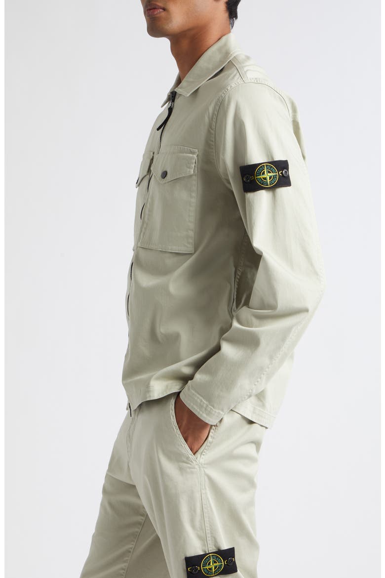 Stretch Cotton Overshirt, Alternate, color, V0095 SAND