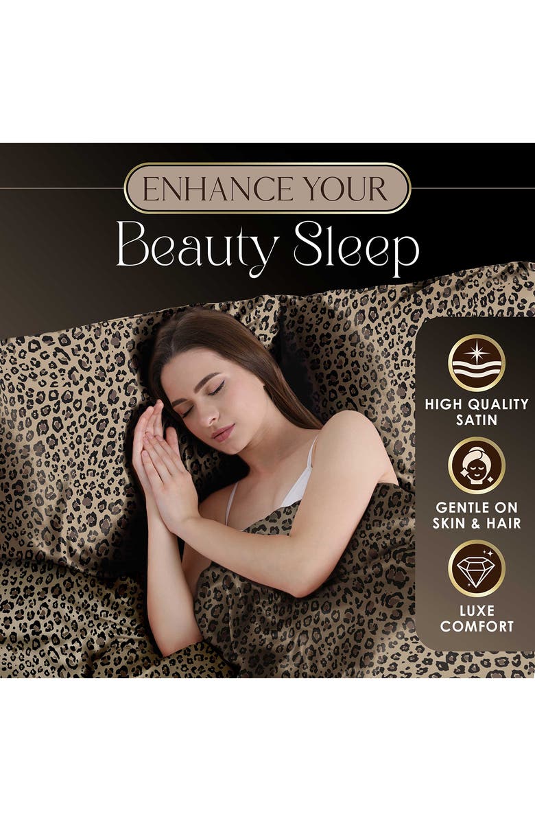 Martex Set of 2 Elegance Leopard Pillowcases, Alternate, color, Leopard