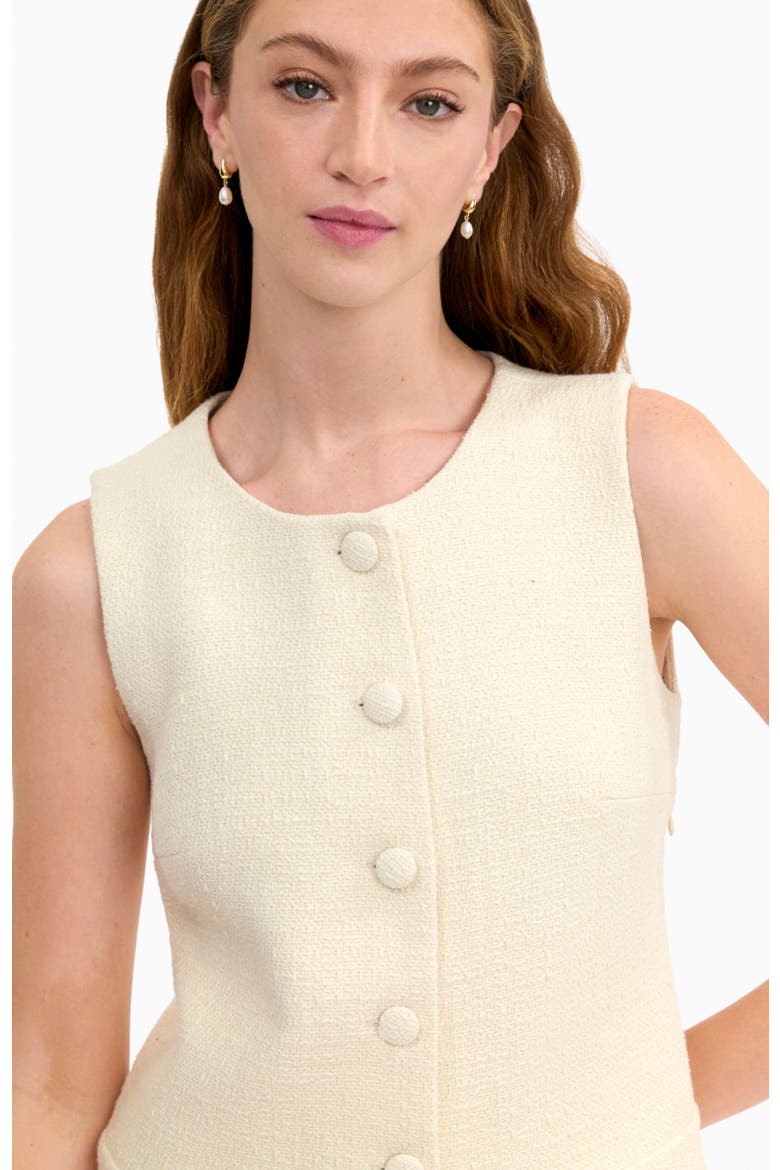 Margot Tweed Dress, Alternate, color, Cream
