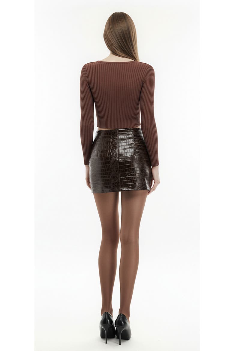 Eline Long Sleeve Knit Top, Alternate, color, Burgundy