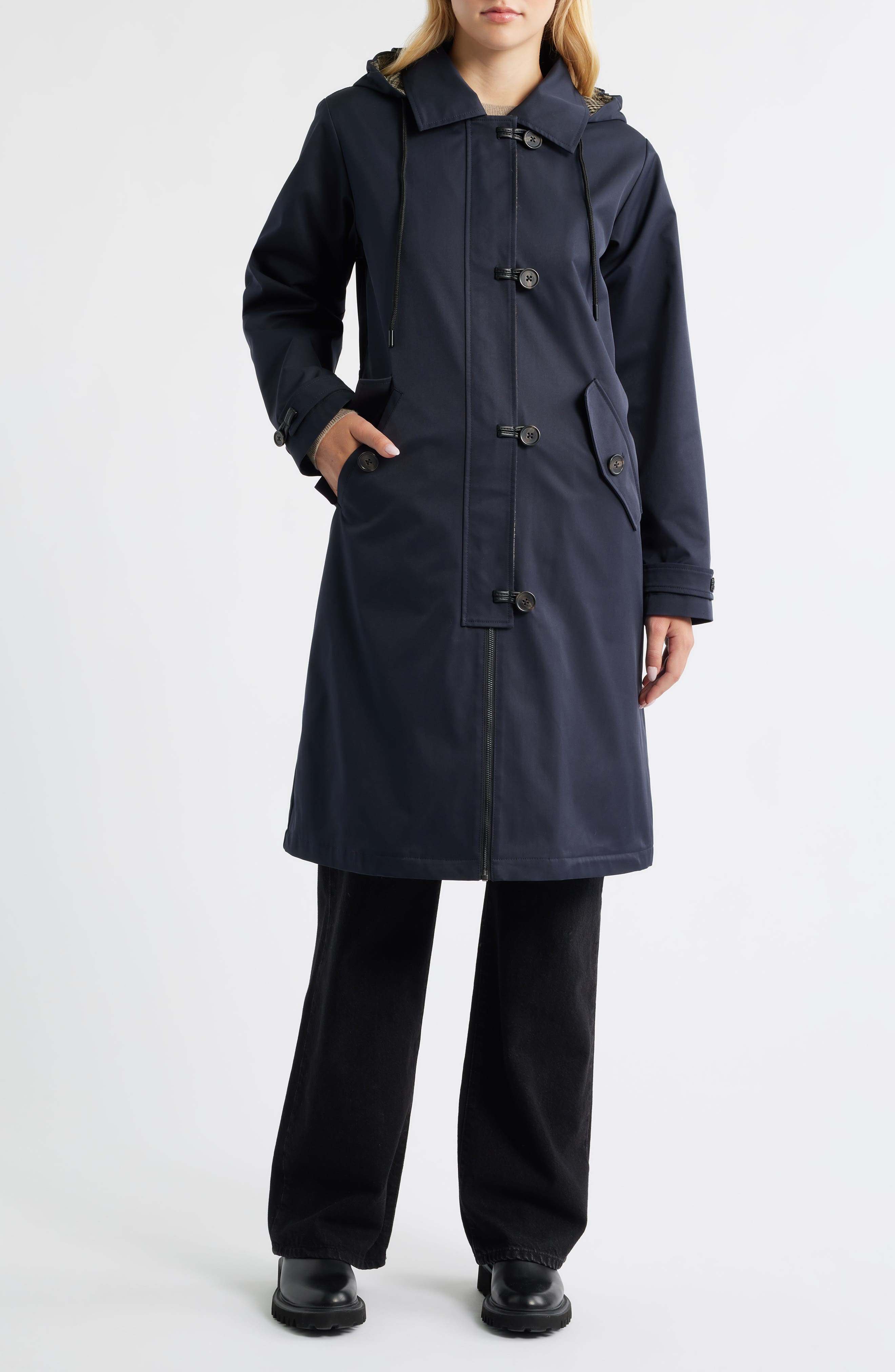 Bernardo Longline Hooded Raincoat