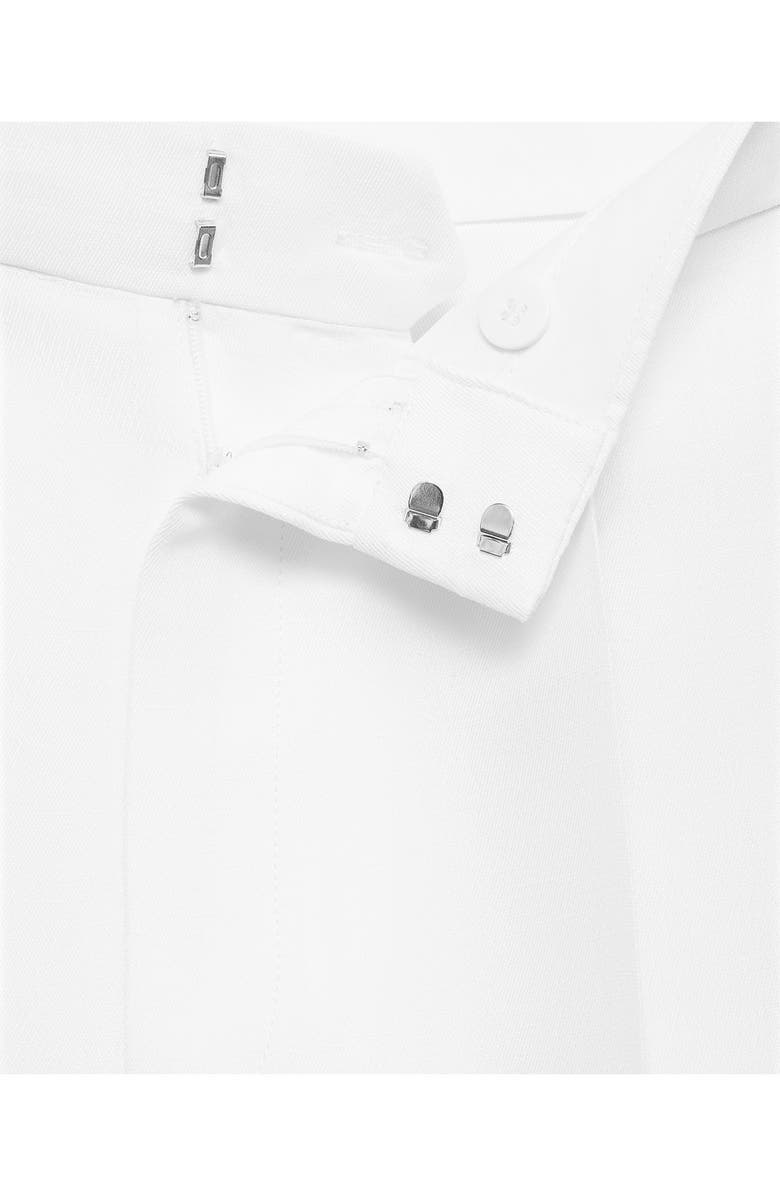 MANGO Pleated Straight Leg Pants, Alternate, color, White