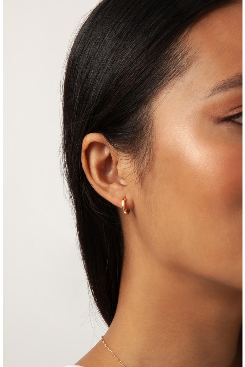 Maxwell Huggie Earrings, Alternate, color, GOLD