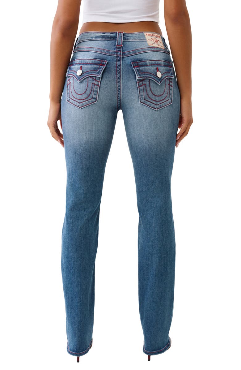 True Religion Billie Mid Rise Straight Leg Jeans, Alternate, color, Medium Wash
