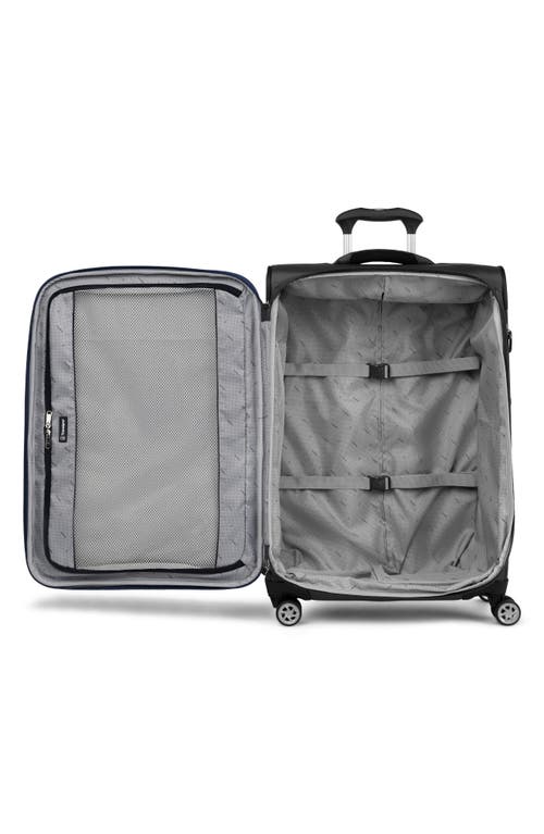 Travelpro Wab6 Medium Checked Expandable Softside Spinner Luggage In Black