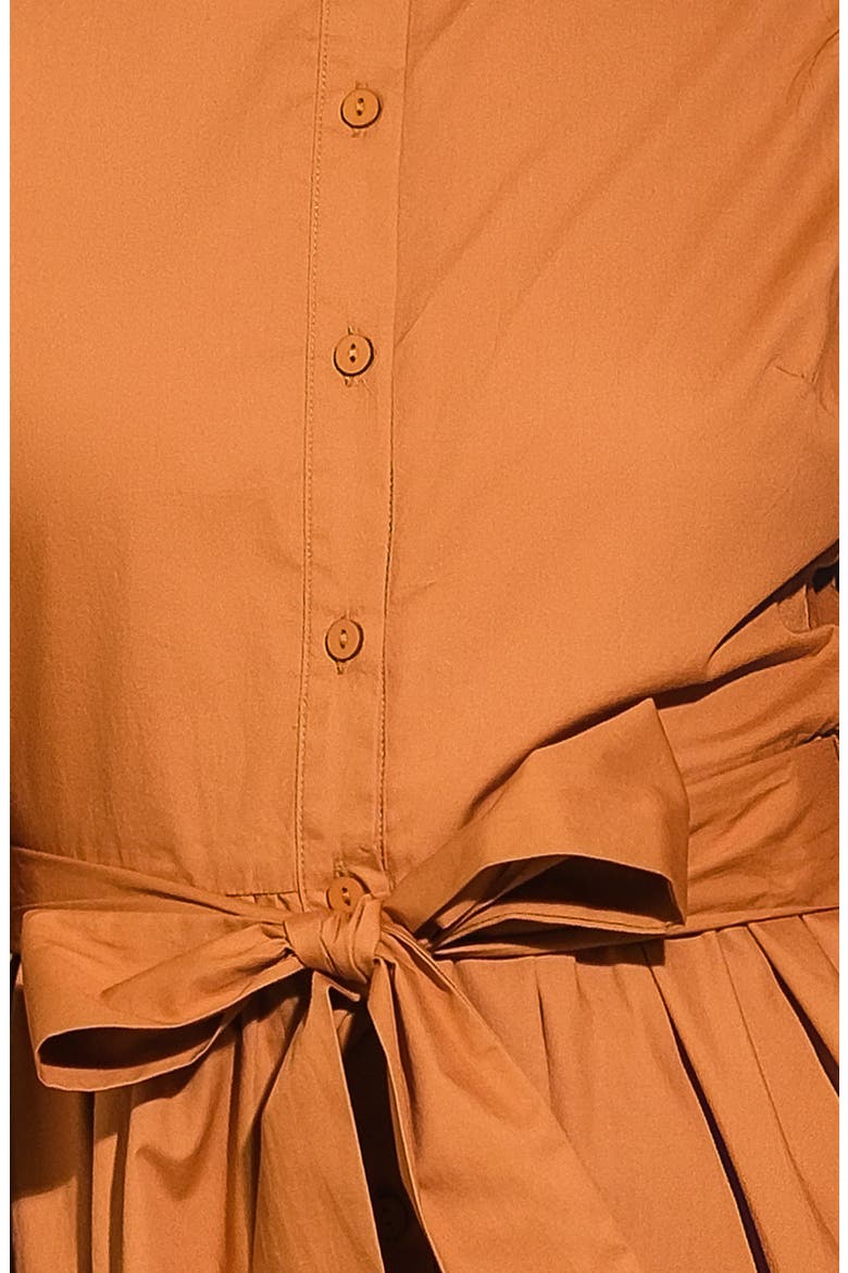 Solid Mini Shirtdress, Alternate, color, CARAMEL