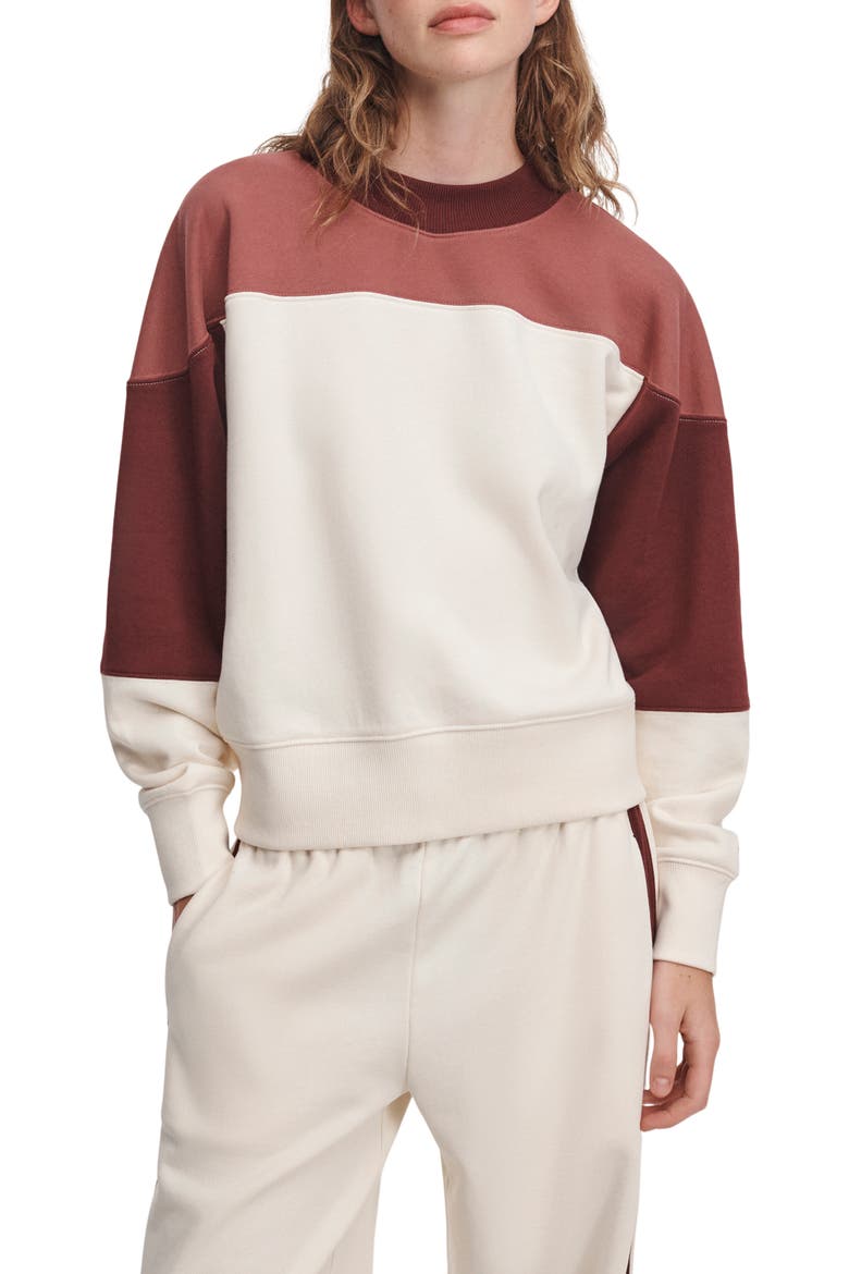 The Everyday Terry Sweatshirt, Main, color, DARK RED MULTI