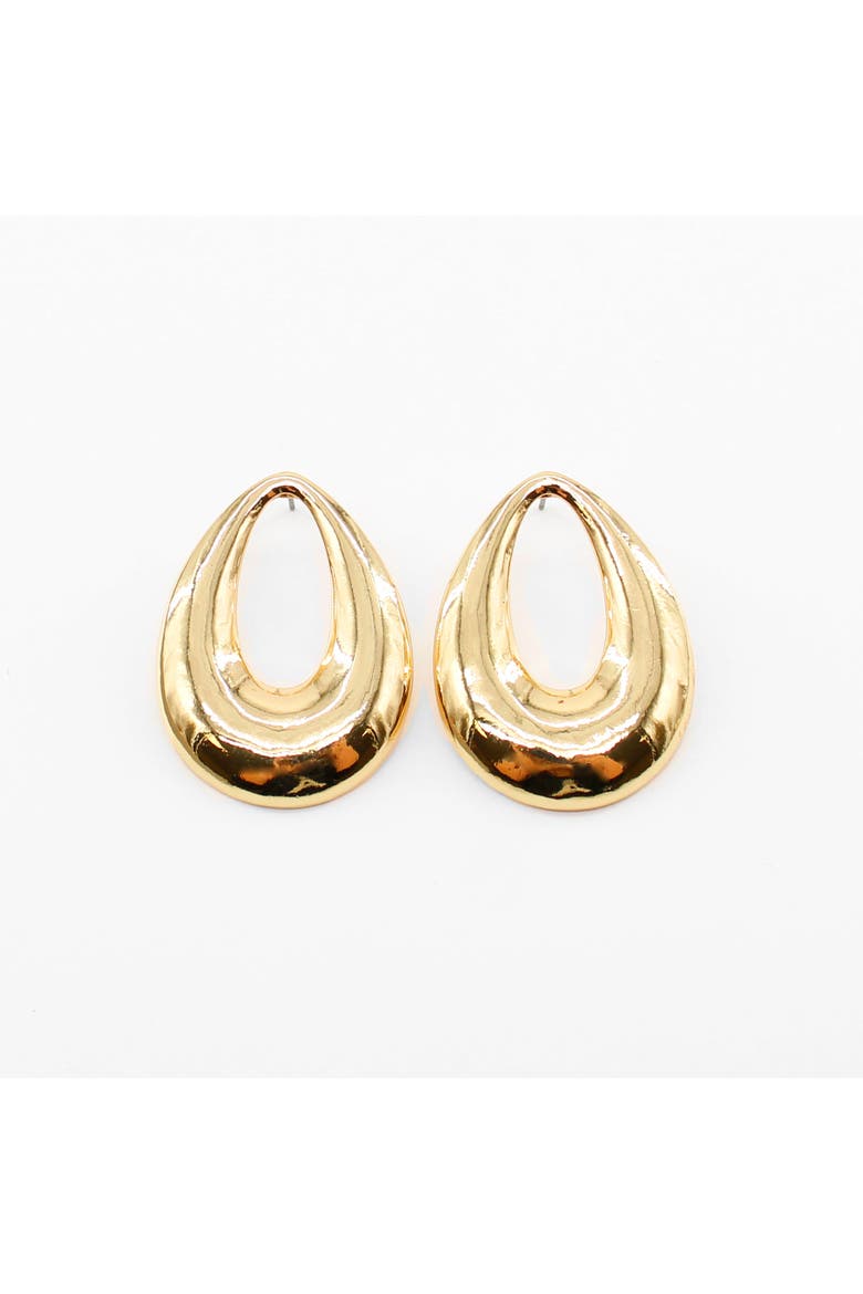 Chanda Teardrop Post Earrings, Alternate, color, Gold