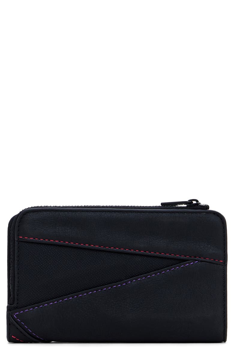 Desigual Faux Leather Bifold Wallet, Main, color, Black Multi