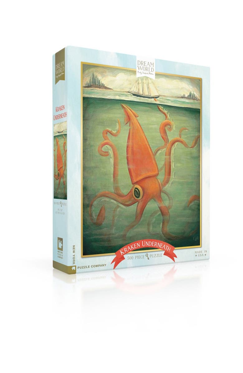 NEW YORK PUZZLE COMPANY Kraken Underneath 500 Piece Puzzle, Alternate, color, NO COLOR