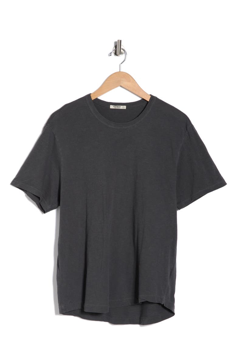 BUCK MASON Slub Supima Cotton Curved T-Shirt, Alternate, color, Coal Venice Wash