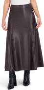 Ookie & Lala Supersoft Faux Leather Geo Seam Maxi Skirt