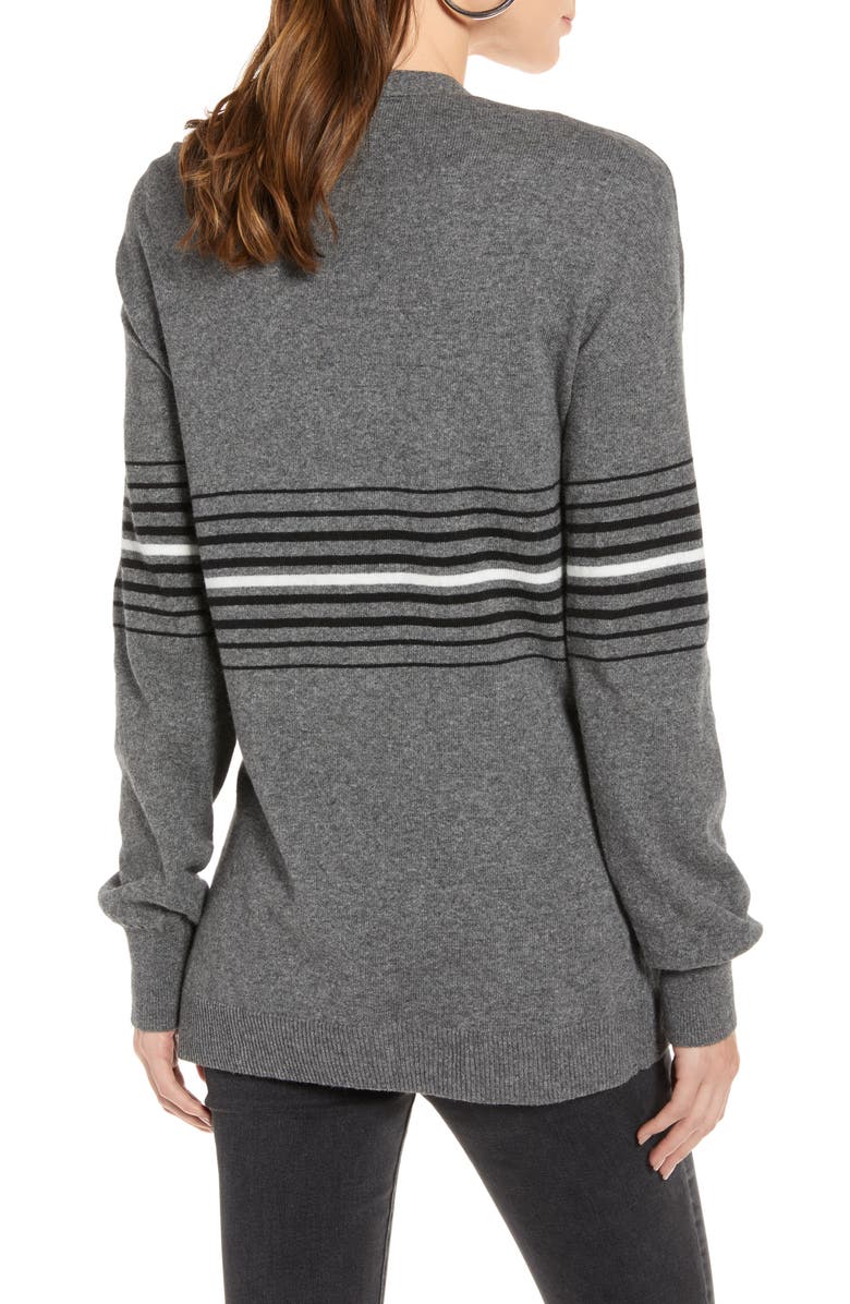 Treasure & Bond Athletic Stripe Cardigan, Alternate, color, 