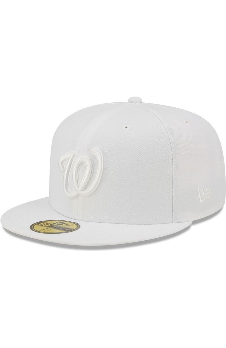 New Era Men's New Era Washington Nationals White on White 59FIFTY Fitted Hat, Main, color, 