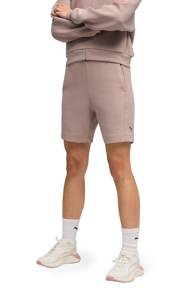 CLOUDSPUN Bike Shorts, Main, color, SANDSTONE HEATHER