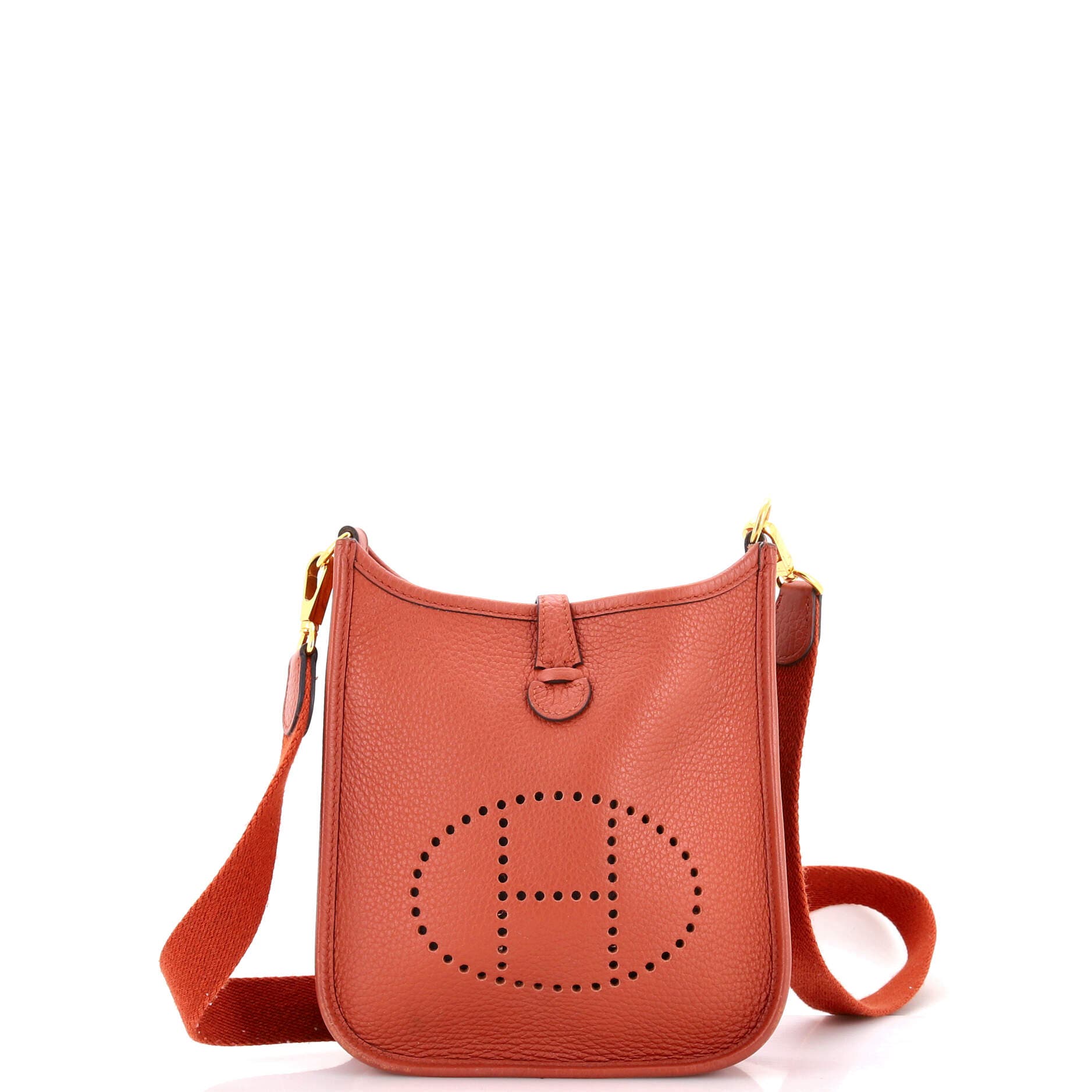 Pre-Owned Hermes Evelyne Bag Gen III Clemence TPM, Main, color, Cuivre